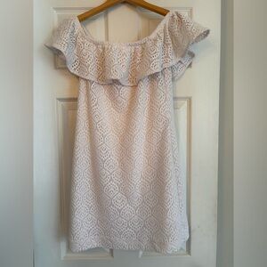 Lilly Pulitzer Cream Lace Detail Mini Dress